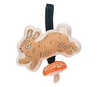 Manhattan Toy 160710 Button Bunny Brahm's Lullaby Pull Musical Toy with Baby Chime and Adjustable Fabric Loop for Carriers and Cribs, Multicolour