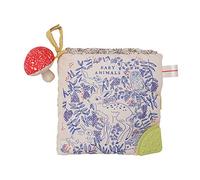 Manhattan Toy 161210 Deer One Soft Activity Crinkle Book & Fold Out Pat Mat for Baby and Toddler with Squeaker, Discovery Mirror and Teether, Multicolour,Medium