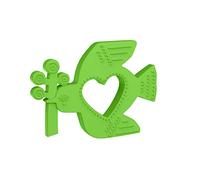 Manhattan Toy Animal Shapes Bird Silicone Teether, Green