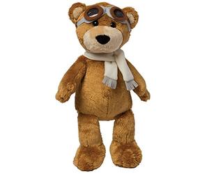 Manhattan Toy Aviator Bear Stuffed Animal Toy, Brown/Grey/Black,Medium