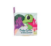 Manhattan Toy What's Outside Sea-Themed Soft Baby Activity Book with Rattle,Multicolor,6.5L x 2.5W x 6.5D in