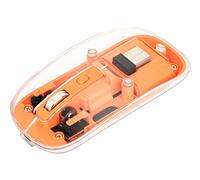 Manhattan Transparent Rechageable Wireless Mouse. Clear/Orange. Adjust