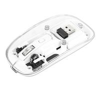 Transparent Rechageable Wireless Mouse Clear/White 1600Dpi