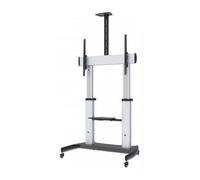 Manhattan TV & Monitor Mount Trolley Stand 1 screen Screen Sizes: 60-100" Silver/Black VESA 200x200 to 800x600mm Max 100kg Height adjustable 1200 to 1685mm Camera and AV shelves Aluminium LFD Lifetime Warranty 100 kg 152.4 cm (60") 2.54