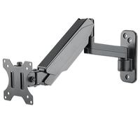 Manhattan TV & Monitor Mount, Wall, Spring Arm, 1 screen, Screen Sizes: 17-32", Black, VESA 75x75 to 100x100mm, Max 8kg, Height Adjustable Swivel Arm (3 pivots), Lifetime Warranty