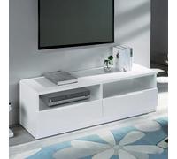 Manhattan TV Unit - 2 Drawer - White Gloss