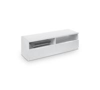 Julian Bowen Manhattan 2 Drawer Media Unit - White - Sleek and Modern Entertainment Center