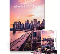 Manhattan US for Adults 1000 Piece Puzzle Mind Wellness Leisure Pleasure Sharp Edges Unique Xmas Gift size 38x26cm