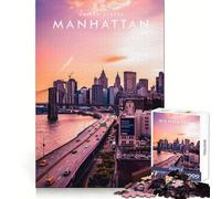 Manhattan US Jigsaw Puzzles 1000 Pieces for Adults Cognitive Skill Time Well Spent Exact Cut Memorable Gift size 38x52cm