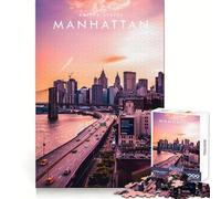 Manhattan US Jigsaw Puzzles 1000 Pieces for Adults Cognitive Skill Time Well Spent Exact Cut Memorable Gift size 50x75cm