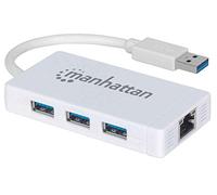 Manhattan 507578 Usb/Ethernet Combo Hub Usb External 3 Total Usb PortS 3 Us 507578
