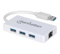 Manhattan 507578 Usb/Ethernet Combo Hub Usb External 3 Total Usb PortS 3 Us 507578