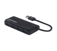 Manhattan USB-A 4-Port Hub 4x USB-A Ports 5 Gbps (USB 3.2 Gen1 aka USB 3.0) USB powered (no external power supply required) Equivalent to ST4300PBU3 & ST4300MINU3B