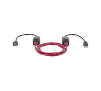 Manhattan USB-A Line Extender, for use with RJ45 network cable (not included), extends USB Device up to 60m, bus power, Cat5e/Cat6/Cat6A RJ45 network cables suitable, Black, Three Year Warranty