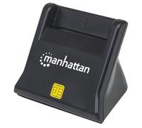 Manhattan 102025 Contact Smart Card Reader Black CableUSB 2.0 102025