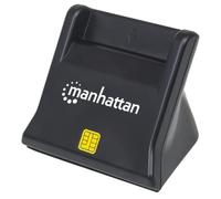 Manhattan 102025 Contact Smart Card Reader Black CableUSB 2.0 102025