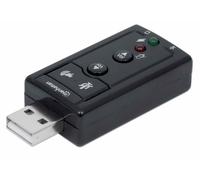 Manhattan USB-A Sound Adapter. USB-A to 3.5mm Mic-in and Audio-Out por