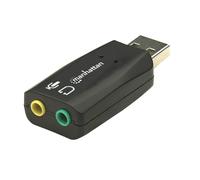 Manhattan USB-A Sound Adapter. USB-A to 3.5mm Mic-in and Audio-Out por
