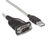 Manhattan USB-A to DB9 Serial Converter Cable PL-2303RA, 45 cm, Male to Male, Black/Silver