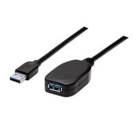 Manhattan USB-A to USB-A Extension Cable, 5m Active, 5 Gbps (USB 3.2 Gen1), Male-Female, Black