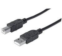 Manhattan USB 2.0 A/B 1.8m USB A USB B Male Male Black USB cable