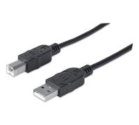 Manhattan 337779 USB cable USB 2.0 USB-A to USB-B Black 5m