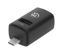 Manhattan USB-C 3-Port Hub ULTRA COMPACT 3x USB-A Ports (1x 5 Gbps USB 3.2 Gen1 aka USB 3.0 3 x 480 Mbps USB 2.0) USB powered (no external power supply required)