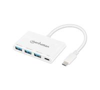 Manhattan USB-C Dock/Hub Ports (4): USB-A (x3) and USB-C 5 Gbps (USB 3.2 Gen1 aka USB 3.0) With Power Delivery (100W) to USB-C Port (Note additional USB-C wall charger and USB-C cable needed) Universa