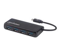 Manhattan USB-C Dock/Hub Ports (4): USB-A (x4) 5 Gbps (USB 3.2 Gen1 aka USB 3.0) External Power Supply Not Needed Universal for all devices SuperSpeed USB Black Three Year Warranty Equivalent to HB30C