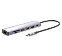 Manhattan USB-C Dock/Hub with Card Reader. Ports (x5): Ethernet. HDMI.