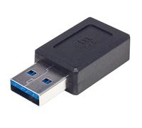 Manhattan USB-C to USB-A Adapter, Female to Male, 10 Gbps (USB 3.2 Gen2), Black, Lifetime Warranty