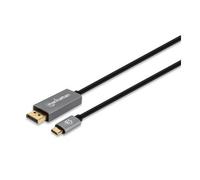 Manhattan USB-C to DisplayPort 1.4 Cable 8K@60Hz 3m Male to Male Not Bi-Directional Black Three Year Warranty