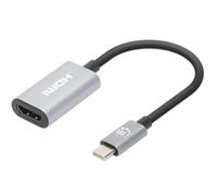 Manhattan USB-C to HDMI Cable 4K@60Hz 5 Gbps (USB 3.2 Gen1 aka USB 3.0) 11cm Black/Silver Male to Male Polybag