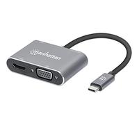 Manhattan USB-C Dock/Hub, Ports (x4): HDMI, USB-A, USB-C and VGA, With
