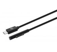 Manhattan USB-C to Microsoft Surface Connect Charging Cable, 1.8m, 15V/3A, Charge Only - No Data Transmission, Black, Lifetime Warranty