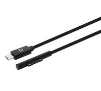 Manhattan USB-C to Microsoft Surface Charging Cable, 1.8m, Male to Male. 15V/3A, Black, Charge only - no data transmission, Lifetime Warranty