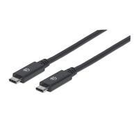 Manhattan 355223 USB cable USB 3.2 USB-C plug Black 1m Duplex conn...