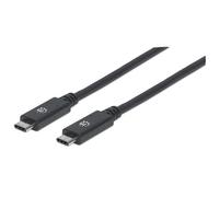 Manhattan 355223 USB cable USB 3.2 USB-C plug Black 1m Duplex conn...