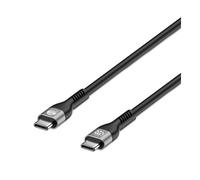 Manhattan USB-C to USB-C Cable (240W) 2m Male to Male Black 480 Mbps (USB 2.0) Extended Power Range (EPR) charging up to 240W (Note additional USB-C 240W wall charger needed) Lifetime Warranty