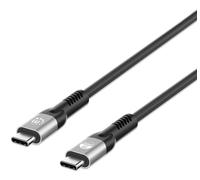 Manhattan USB-C to USB-C Cable (240W USB4), 2m, Male to Male, Black, 40 Gbps, 8K Video, Power Delivery 3.1 (backward compatible with 140/100/65W)Extended Power Range (EPR) charging up to 240W (Note ad