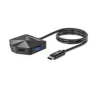 Manhattan USB-C & USB-A Combo Dock/Hub, Ports (4): USB-A (x2) and USB-C (x2), 5 Gbps (USB 3.2 Gen1 aka USB 3.0), Angled Shape for Easy Port Access, External Power Supply Not Needed, Universal for all 