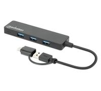 Manhattan Usb-C & Usb-A Combo Dock/Hub Ports 4: Usb-A X4 5 Gbps Usb 3.2 Gen1 Aka