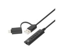 Manhattan USB-C & USB-A to 3.5 mm Stereo Audio Aux Adapter Cable.