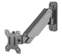 Manhattan TV & Monitor Mount, Wall, Spring Arm, 1 screen, Screen Sizes: 17-32", Black, VESA 75x75 to 100x100mm, Max 8kg, Height Adjustable Swivel Arm (2 pivots), Lifetime Warranty