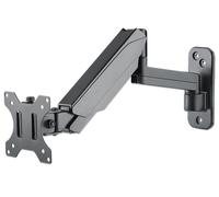 Manhattan TV & Monitor Mount Wall Spring Arm 1 screen Screen Sizes: 17-32" Black VESA 75x75 to 100x100mm Max 8kg Height Adjustable Swivel Arm (3 pivots) Lifetime Warranty