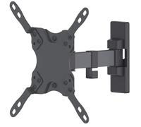 Manhattan TV & Monitor Mount, Wall, Tilt and Swivel, 1 screen, Screen Sizes: 13-42", Black, VESA 75x75 to 200x200mm, Max 20kg, Swivel with 2 pivots, Lifetime Warranty