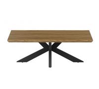 Manhattan Walnut 120cm Coffee Table with Black Spider Legs Base