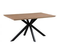 Manhattan Walnut 4 Seater Dining Table with Black Spider Legs Base