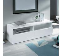 Manhattan White Gloss 2 Drawer TV Unit