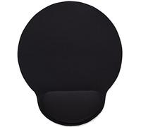 Manhattan Wrist Gel Support Pad and Mouse Mat, Black, 241 × 203 × 40 mm, non slip base, Lifetime Warranty, Card Retail Packaging